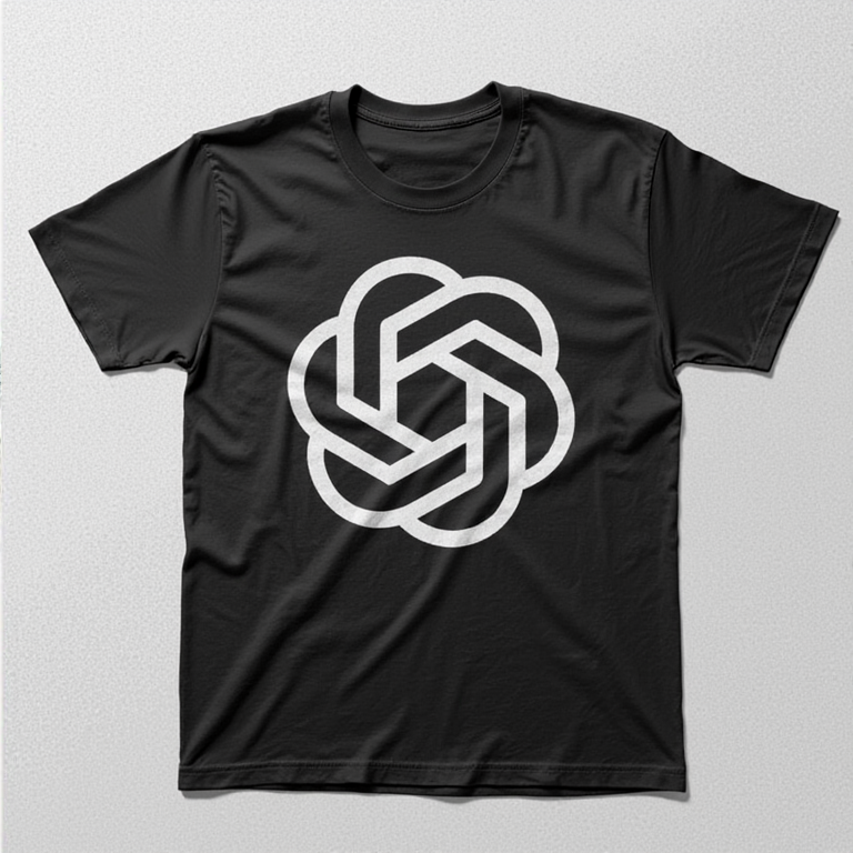 Black Shirt with OpenAI logo